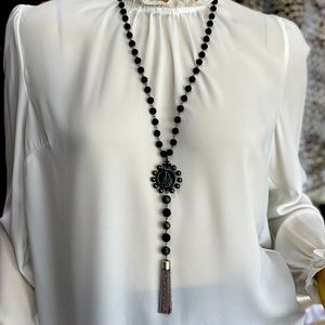 French Kande Black Onyx Necklace